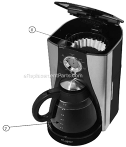 Page A Diagram and Parts List for BVMC-LMX43WM  Mr Coffee Coffee Maker